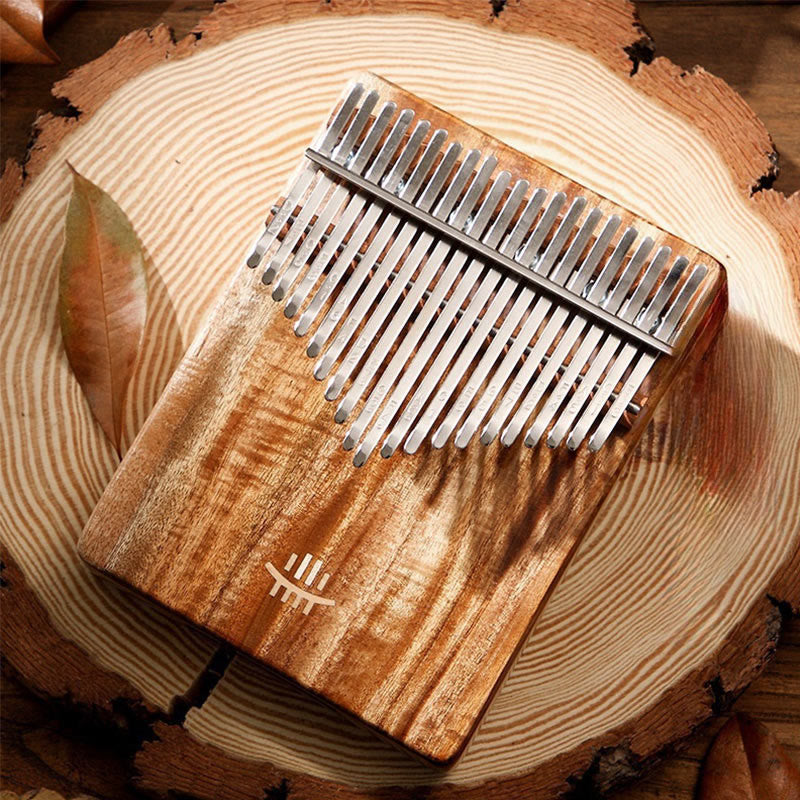 Buddhist Blessing Kalimba 21 Keys Thumb Piano Acacia Maple Sapele Wood Portable Finger Piano