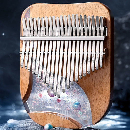 Buddhist Blessing Kalimba 17/21 Keys Thumb Piano Beech Wood Planet Universe Portable Finger Piano