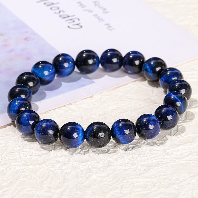 Buddhist Blessing Blue Tiger Eye Balance Bracelet