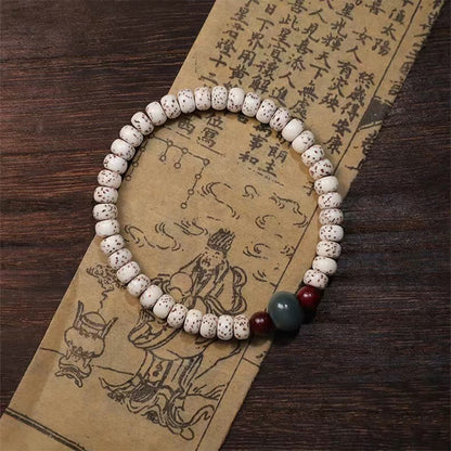Buddhist Blessing Bodhi Seed Small Leaf Red Sandalwood Wisdom Bracelet