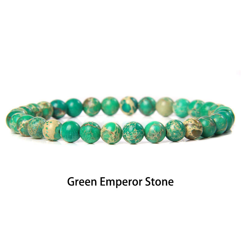 Buddhist Blessing 6mm Various Stone Crystal Black Glitter Stone Red Tiger Eye Beads Protection Bracelet