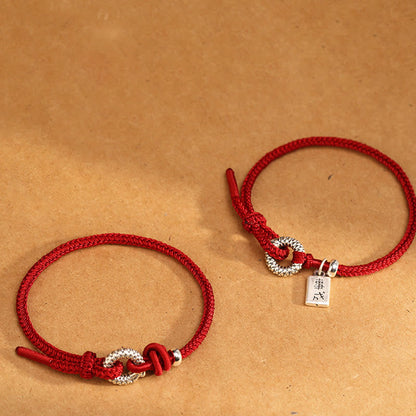 Buddhist Blessing 999 Sterling Silver Year Of The Dragon Peace Buckle Luck Bracelet