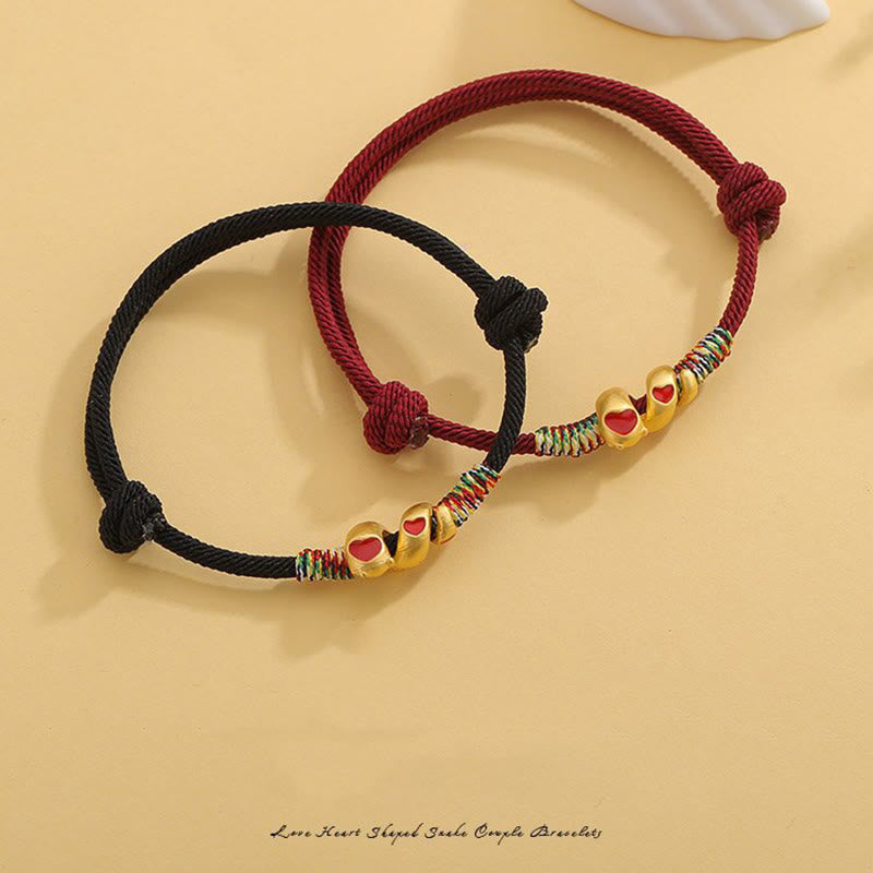 Buddhist Blessing Red String Copper Alloy Love Year Of The Snake Protection Braided Bracelet