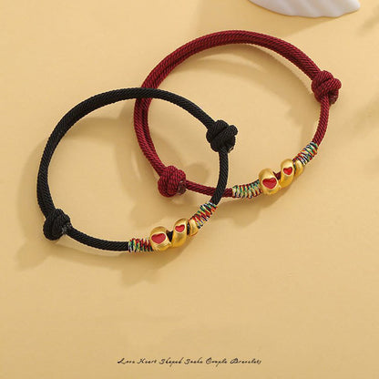 Buddhist Blessing Red String Copper Alloy Love Year Of The Snake Protection Braided Bracelet