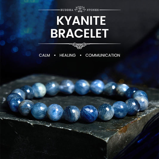 Buddhist Blessing Kyanite Healing Bracelet