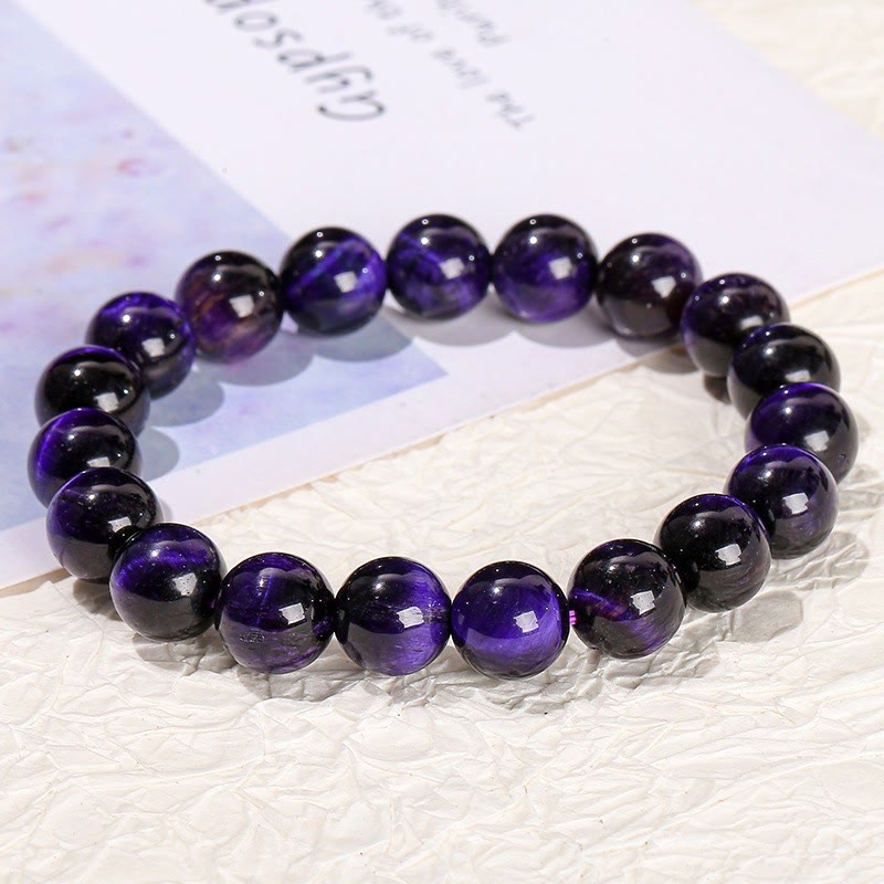 Buddhist Blessing Keep Calm Purple Series Healing Love Bracelet