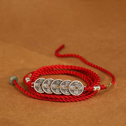 Buddhist Blessing 999 Sterling Silver Blessing Red String Belly Chain