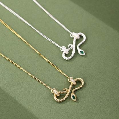 Buddhist Blessing 999 Sterling Silver Year of the Snake Coiling Snake Infinite Symbol Blessing Necklace Pendant