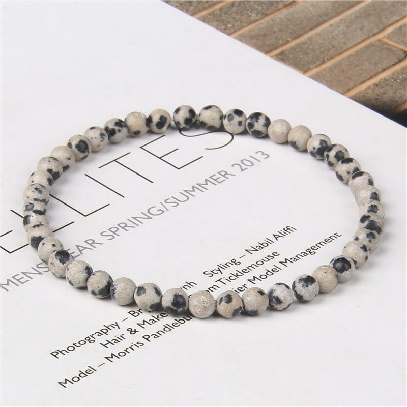 Buddhist Blessing 4mm Various Stone Crystal Mini Beads Healing Bracelet