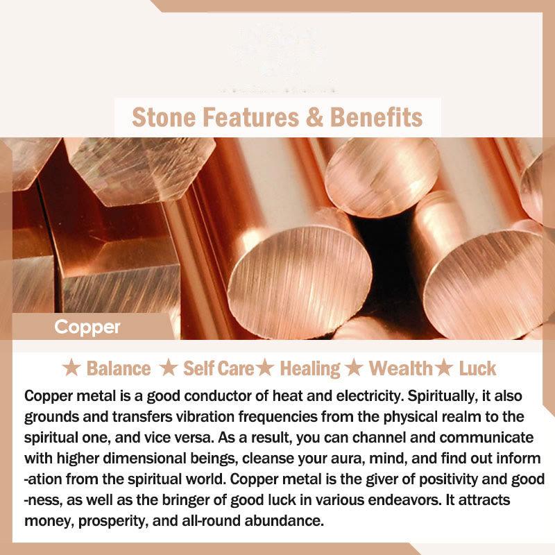 Buddhist Blessing Ebony Wood Copper Brass Balance Ball Cuboid Double Wrap Bracelet Necklace