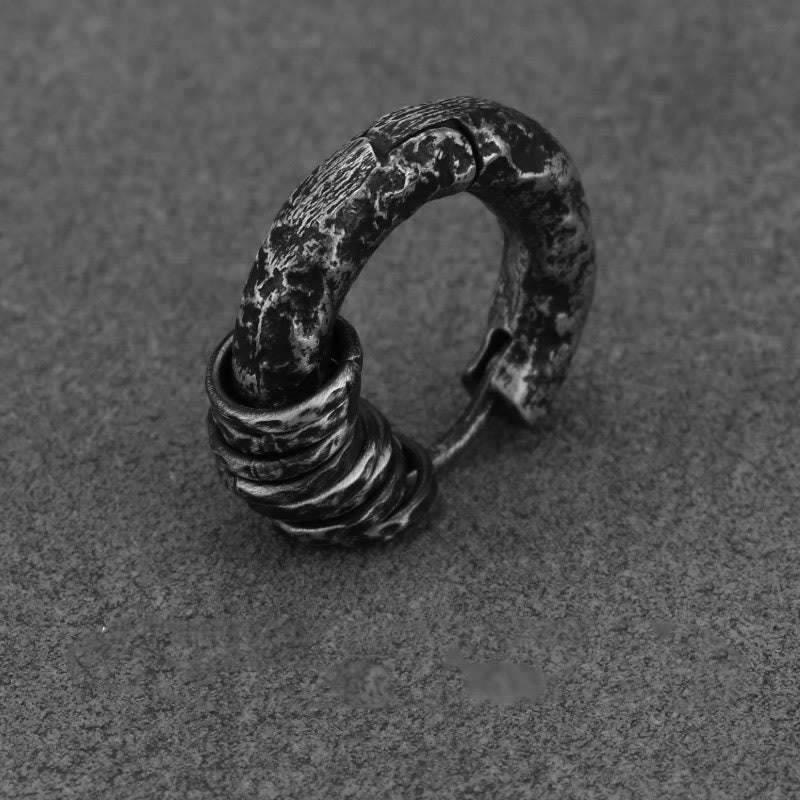 Buddhist Blessing 925 Sterling Silver Hand-hammered Protection Earrings