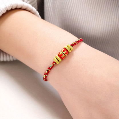 Buddhist Blessing Chinese Zodiac Natal Buddhist Blessing Colorful Strings Luck Bracelet