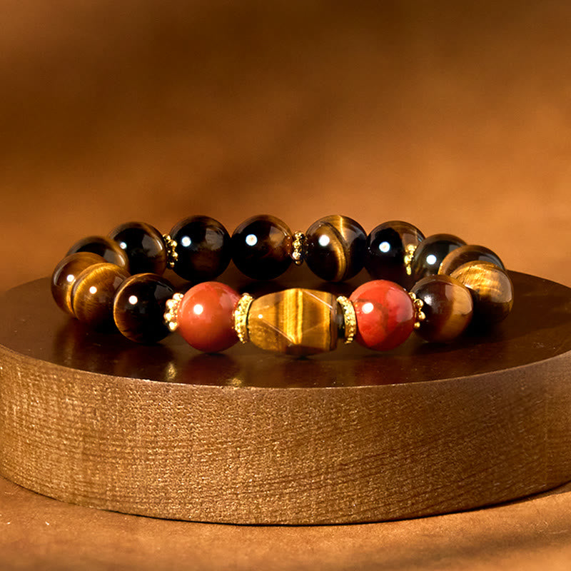 Buddhist Blessing Tiger Eye Courage Bracelet