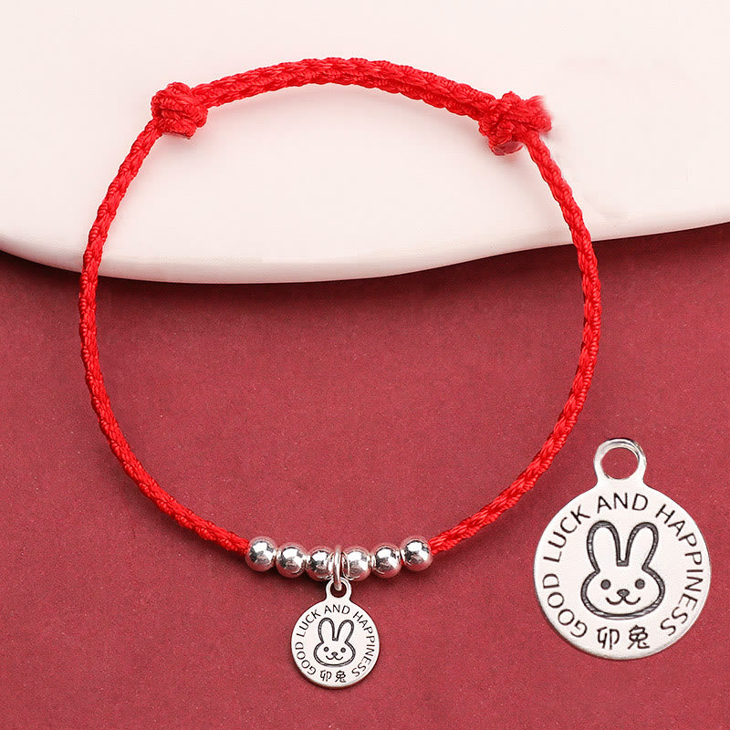 Buddhist Blessing Chinese Zodiac Kid Red String 999 Sterling Silver Protection Bracelet