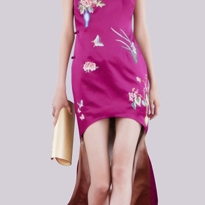 Buddhist Blessing Magnolia Su Embroidery Wedding Shopping Purse Handbag Crossbody Bag