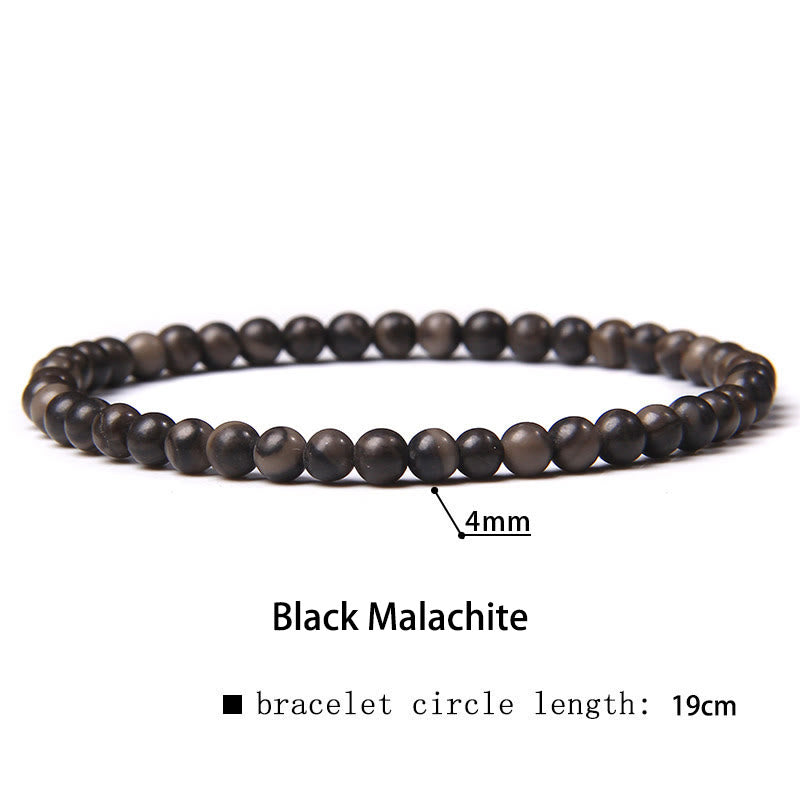 Buddhist Blessing 4mm Various Stone Crystal Mini Beads Healing Bracelet