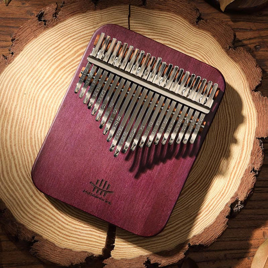 Buddhist Blessing Kalimba 21 Keys Thumb Piano Peltogyne Wood Portable Finger Piano