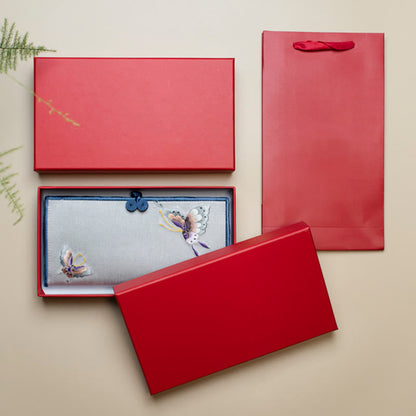 Buddhist Blessing Butterfly Orchid Su Embroidery Journey Shopping Purse Handbag