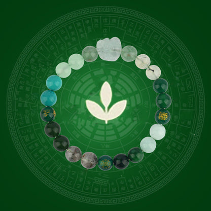 Buddhist Blessing Five Elements Various Crystal Agate Pixiu Wealth Bracelet
