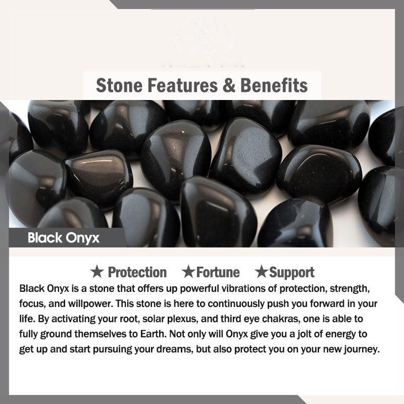 Buddhist Blessing Round Green Aventurine Black Onyx Hematite Agate Rose Quartz Stone Balance Leather Magnetic Buckle Bracelet