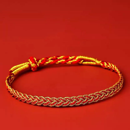 Buddhist Blessing Red String Yellow String Luck Bracelet
