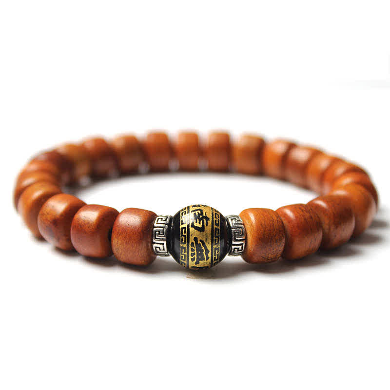 Buddhist Blessing Tibetan Bone Beads Om Mani Padme Hum Strength Bracelet