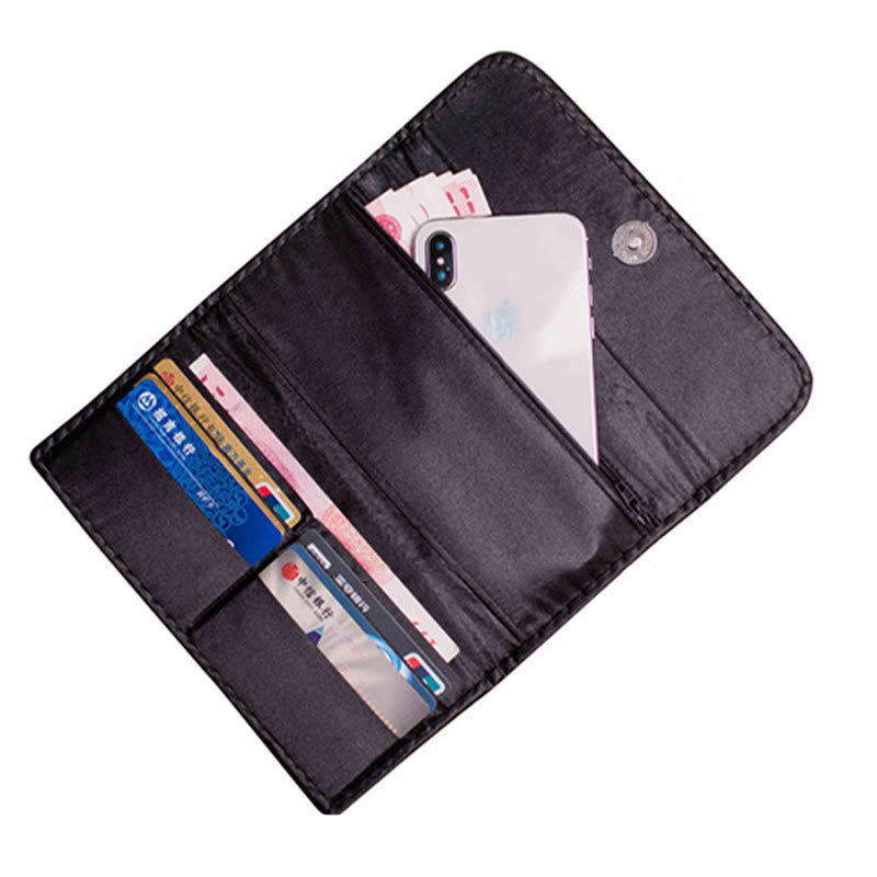 Buddhist Blessing Plum Bossom Su Embroidery Journey Shopping Long Purse Handbag