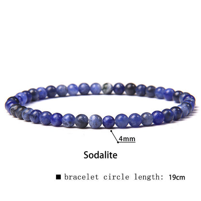 Buddhist Blessing 4mm Various Stone Crystal Mini Beads Healing Bracelet