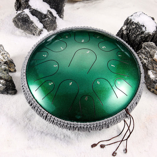Buddhist Blessing Steel Tongue Drum Sound Healing Mindfulness Meditation Drum Kit 15 Note 14 Inch Percussion Instrument