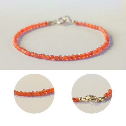Buddhist Blessing Natural Cherry Persimmon Red Agate Ultra-thin Beads Confidence Bracelet