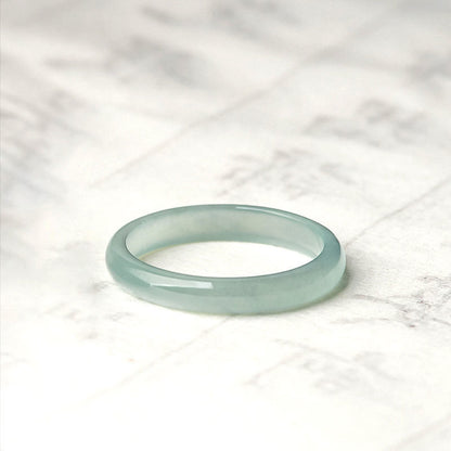 Buddhist Blessing Natural Jade Prosperity Luck Ring
