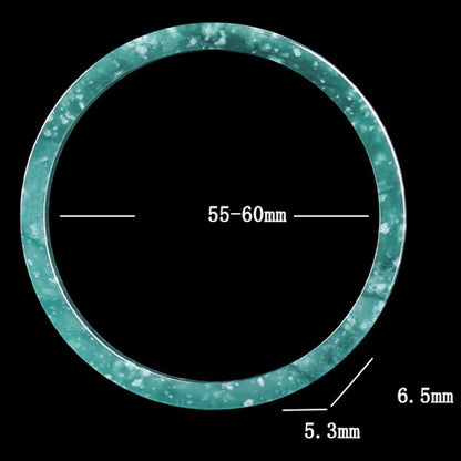 Buddhist Blessing Natural Jade Abundance Thin Bracelet Bangle