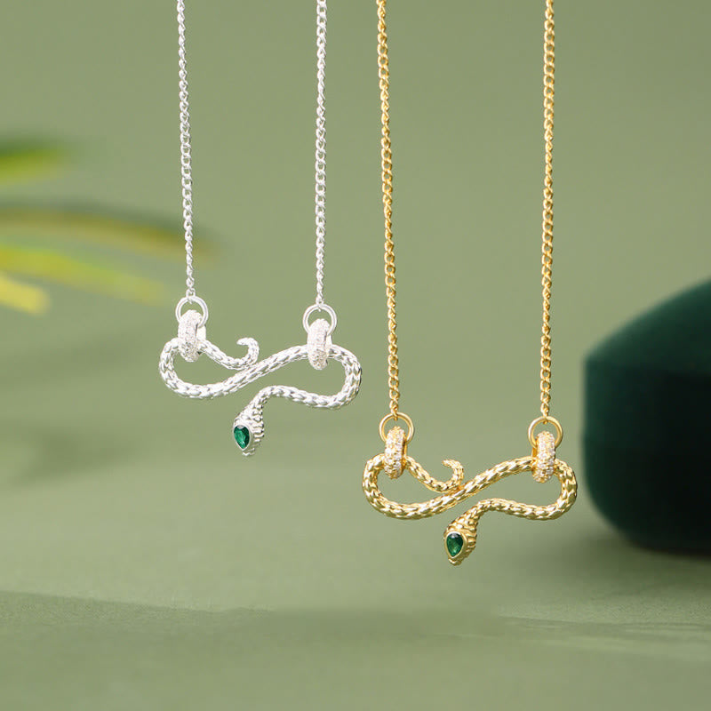 Buddhist Blessing 999 Sterling Silver Year of the Snake Coiling Snake Infinite Symbol Blessing Necklace Pendant