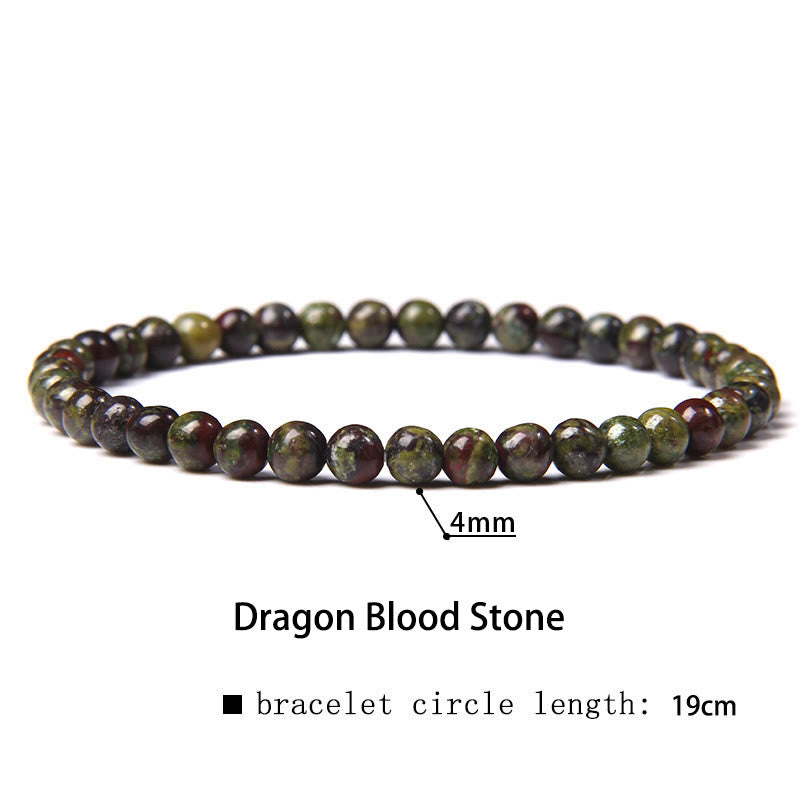Buddhist Blessing 4mm Various Stone Crystal Mini Beads Healing Bracelet