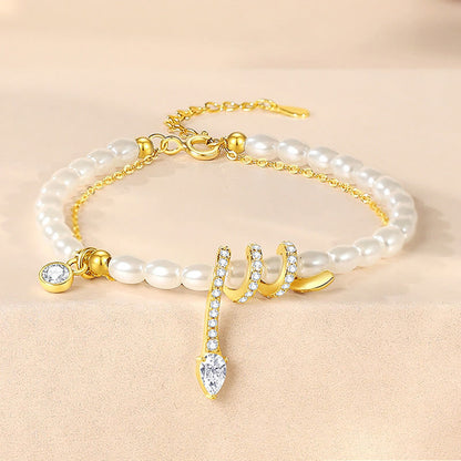 Buddhist Blessing 925 Sterling Silver Year Of The Snake Pearl Bracelet Necklace Pendant