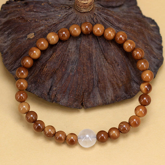 Buddhist Blessing Kuka Seed Agate Stone Luck Bracelet