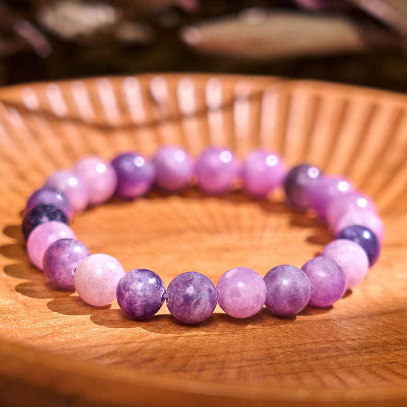 Buddhist Blessing Purple Mica Stone Positive Bracelet