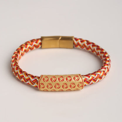 Buddhist Blessing Tibetan Hot Wheels Various Colors Rope Diamond Knot Luck Buckle Bracelet