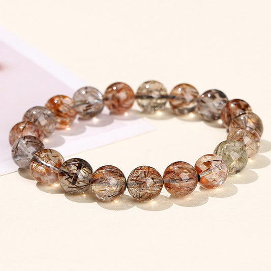 Buddhist Blessing Natural Super Seven Crystal Positive Growth Bracelet
