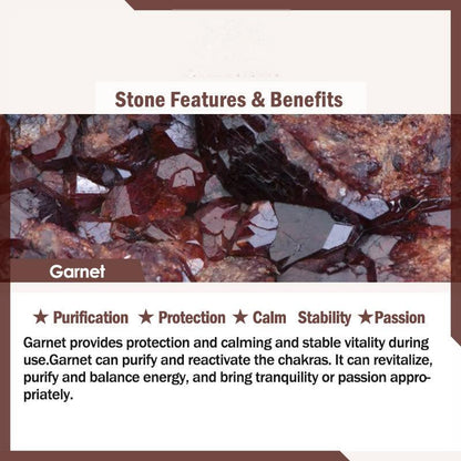 Buddhist Blessing Chinese Zodiac Natural Garnet Peace Buckle Blessing Red String Belly Chain