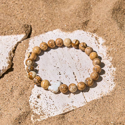 Buddhist Blessing Natural Various Stones Elephant Spiritual Strength Bracelet