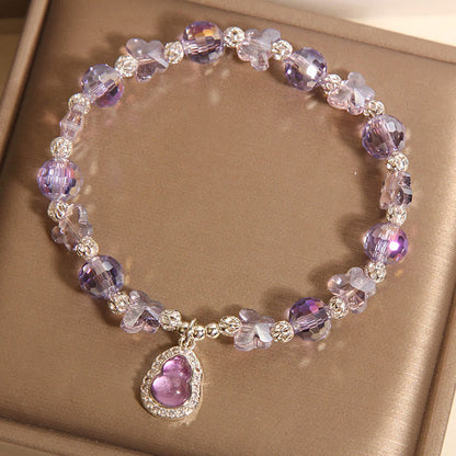 Buddhist Blessing Butterfly Gourd Amethyst Citrine Labradorite Balance Bracelet