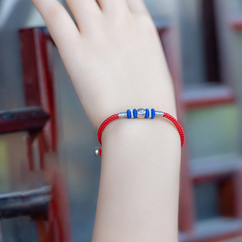 Buddhist Blessing Red String Chinese Characters Protection Bracelet
