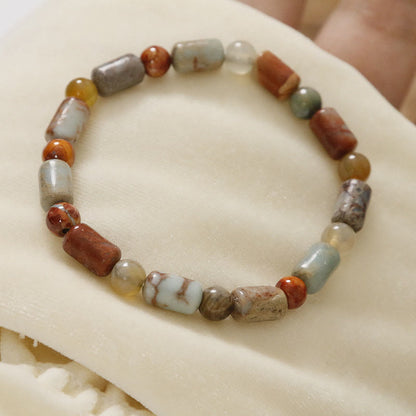 Buddhist Blessing Shoushan Stone Red Agate Prosperity Bracelet