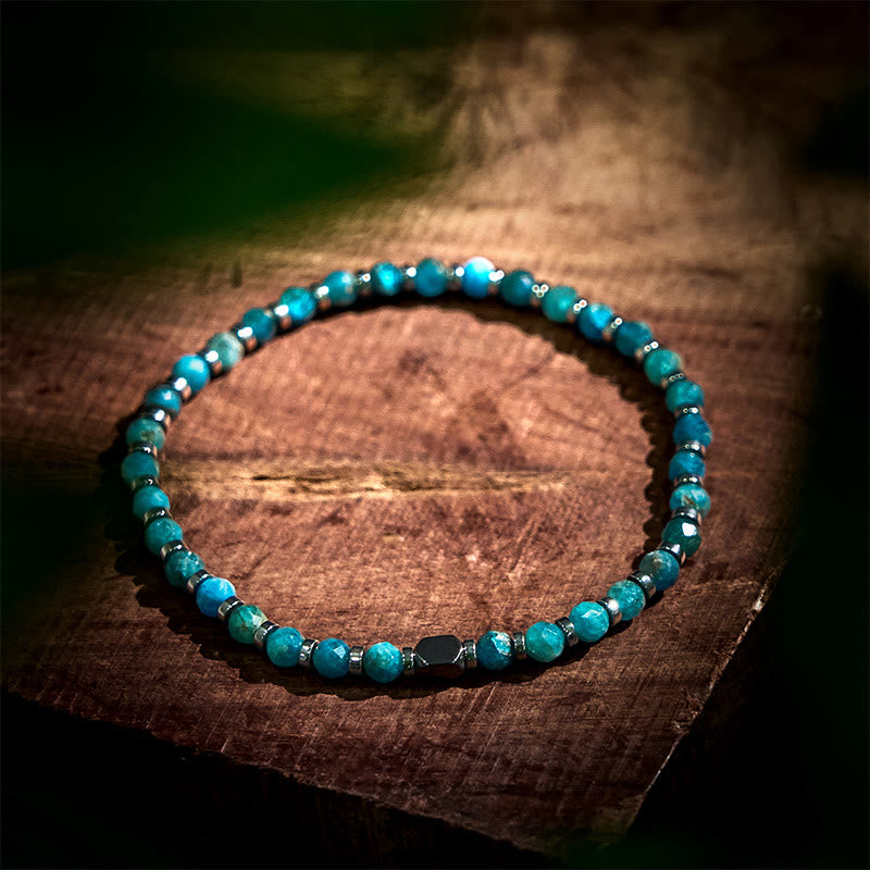 Buddhist Blessing Apatite Hematite Communication Bracelet