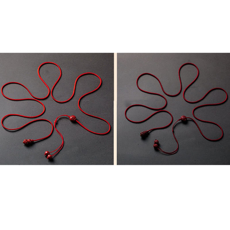 Buddhist Blessing Natural Cinnabar Chinese Zodiac Gourd Calm Blessing Red String Belly Chain