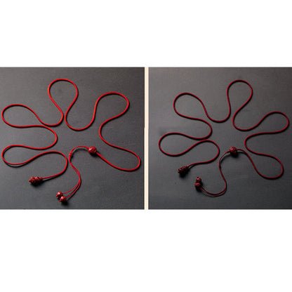 Buddhist Blessing Natural Cinnabar Chinese Zodiac Gourd Calm Blessing Red String Belly Chain