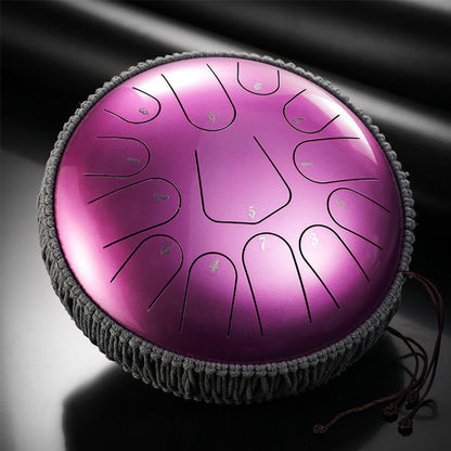 Buddhist Blessing Steel Tongue Drum Sound Healing Meditation Drum Kit 13 Note 12 Inch Percussion Instrument