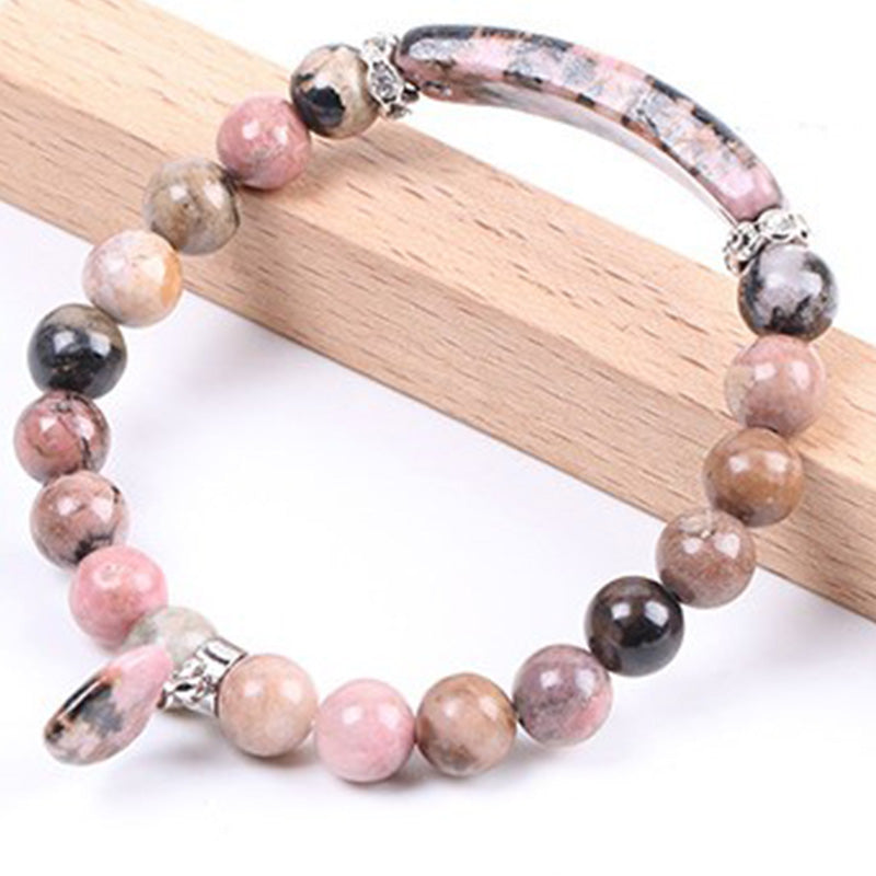 Buddhist Blessing Natural Quartz Love Heart Healing Beads Bracelet