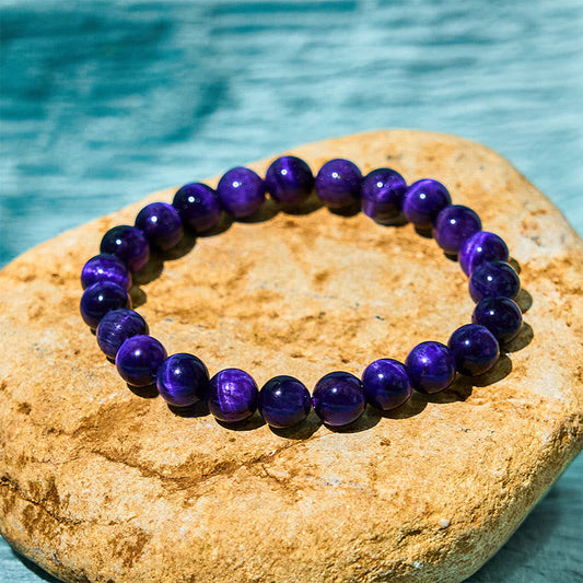 Buddhist Blessing Purple Tiger Eye Creativity Bracelet
